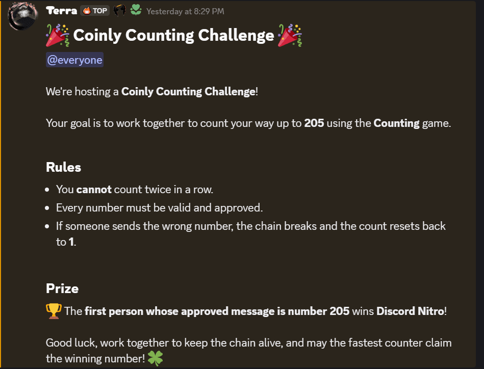 Coinly Counting Challenge cover photo