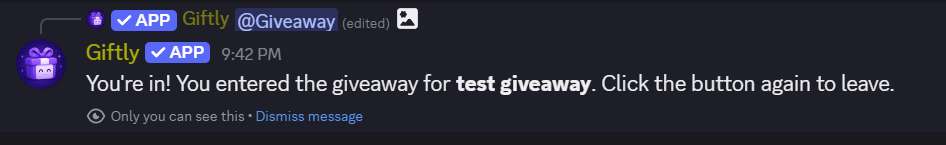entry giveaway